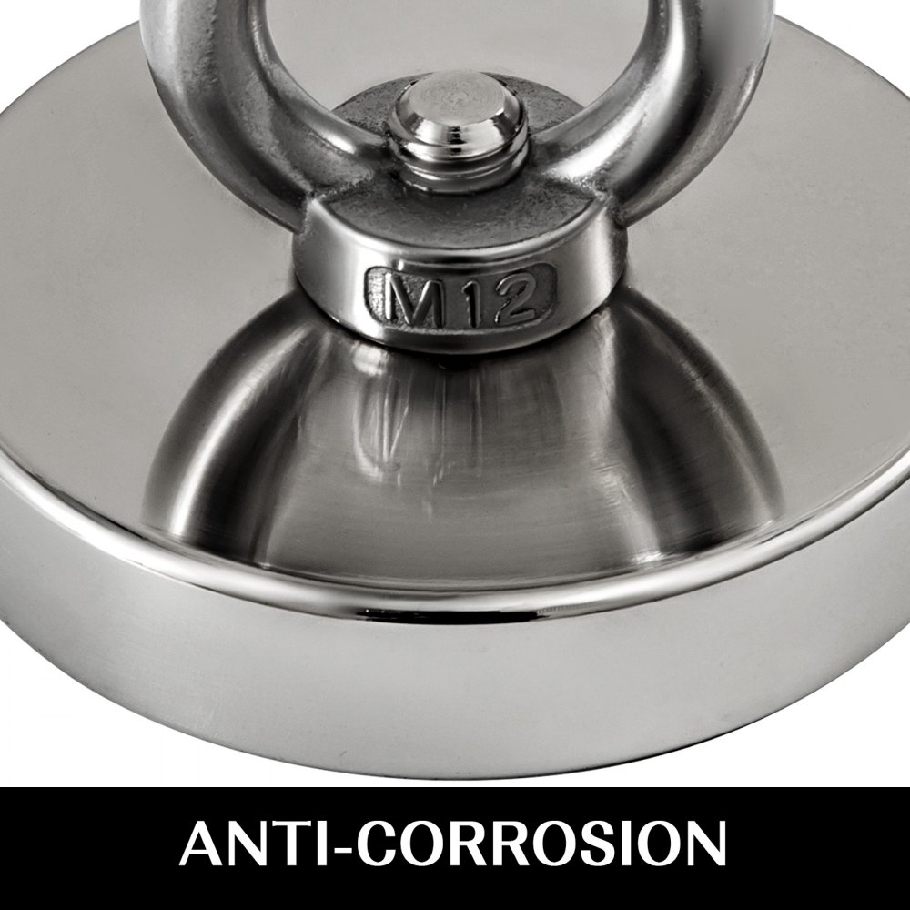 Vevor 90 Mm Neodym Suchmagnet Bergemagnet Starkmagnet 300kg Magnetangeln 20m