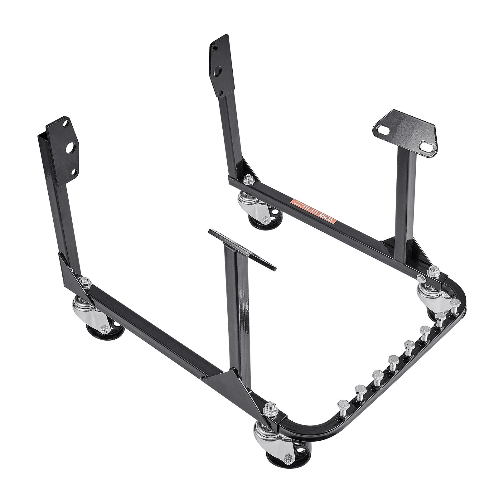 VEVOR U-förmige Motorständer Motorhebewagen (340 kg belastbar), robuster Motorhalter aus Stahl mit 4 Lenkrollen & 4 Hakenpositionen, geeignet für BB-CHEVY- und GEN-1 SB-CHEVY-Motoren