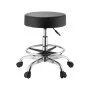 VEVOR Rollhocker 226,8 kg, Bürohocker mit Fußstütze & PU-Rolle, Drehhocker Höhenverstellbar, Ergonomischer Sitz aus PU-Leder mit Dicker Polsterung, 360° Drehbar, für Salon, Klinik & Arztpraxis