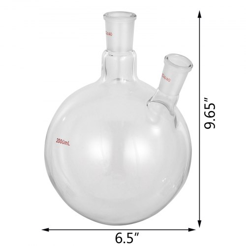 Stonylab Reaktionskolben Mit Glas-Absperrhahn – 24/40 Schliff, Borosilikatglas, 100 Ml, Einhals-Rundboden – Für Synthesen & Laborexperimente