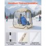 VEVOR Transparentes Zelt, 127x127x170 cm, Pop-up-Zelt für 1–2 Personen, Sportzelt mit Bodenmatte & oberer Abdeckung, Outdoor-Bubble-Zelt, Campingunterstand für Veranstaltungen, Angeln, Jubeln