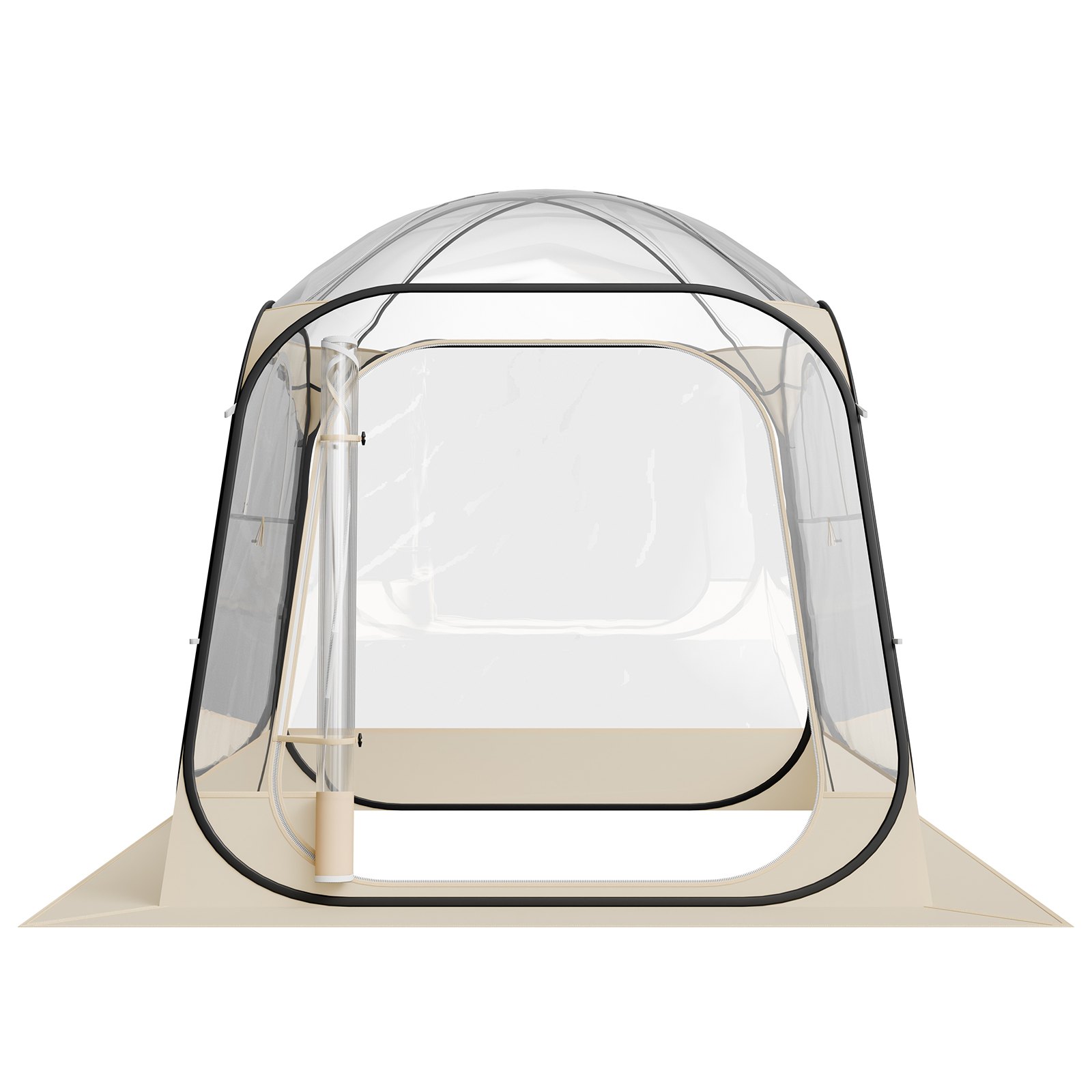 VEVOR Transparentes Zelt, 183x183x195 cm, Pop-up-Zelt für 5–6 Personen, Sportzelt mit Bodenmatte & oberer Abdeckung, Outdoor-Bubble-Zelt, Campingunterstand für Veranstaltungen, Angeln, Jubeln