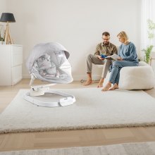 VEVOR Babyschaukel Babywippe Babyliege 3 Sitzpositionen Fernbedienung Bluetooth