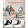 VEVOR Babyschaukel, 5-Gang-Babywippe mit 3 Sitzpositionen, Babyliege mit PVC-Touchpanel, Fernbedienung, Bluetooth, 10 Liedern & Spielzeugbügel für Kinder im Alter von 0–9 Monaten/0–9 kg