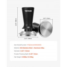 VEVOR 51mm Espresso Tamper Edelstahl Kaffeestampfer mit Feder Kaffeewerkzeug