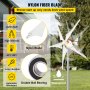 VEVOR Windturbinengenerator 12 V Windgenerator 400 W mit MPPT und Anemometer 5 Flügel