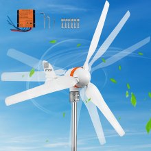 VEVOR Windturbinengenerator 400 W Windgenerator, 12 V Elektrisch MPPT Controller, 13 m / s Windkraftanlage mit 3 Blatt Laderegler Windkraftgenerator, Windkraftturbinengenerator für Stromergänzung