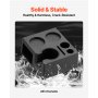 VEVOR Espresso-Stampfstation aus ABS, 7 in 1 Multifunktionale Stampfstation mit abnehmbarem Schlitz, Espresso-Abklopfbehälter mit rutschfester Basis, passend für 51-58 mm Griffe Schwarz