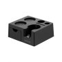 VEVOR Espresso-Stampfstation aus ABS, 7 in 1 Multifunktionale Stampfstation mit abnehmbarem Schlitz, Espresso-Abklopfbehälter mit rutschfester Basis, passend für 51-58 mm Griffe Schwarz