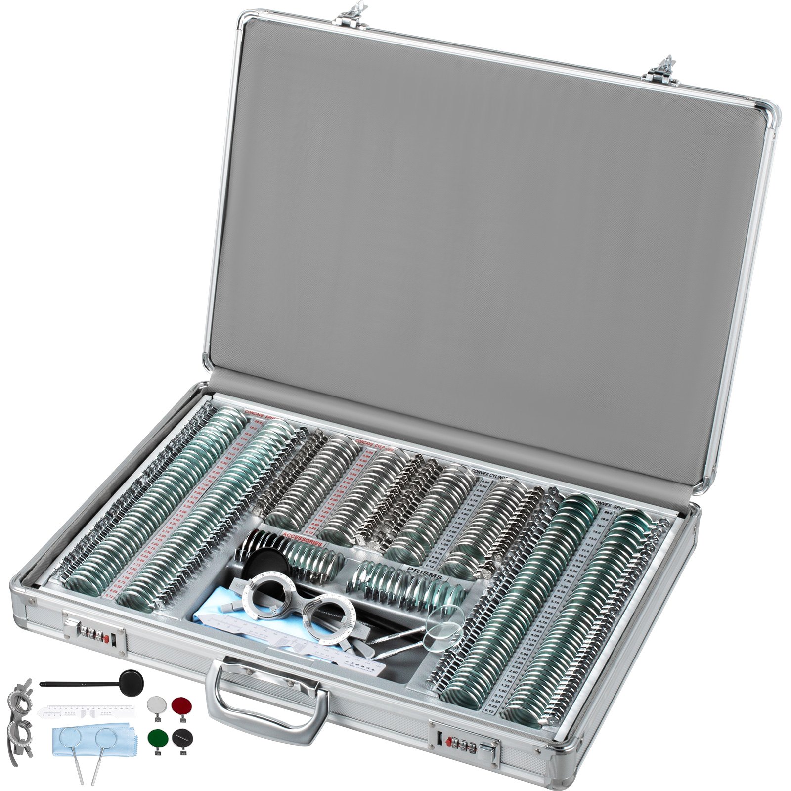 266pcs Trial Lens Metall Trial Lens Kit Optical Trial Lens Set Augenschutz