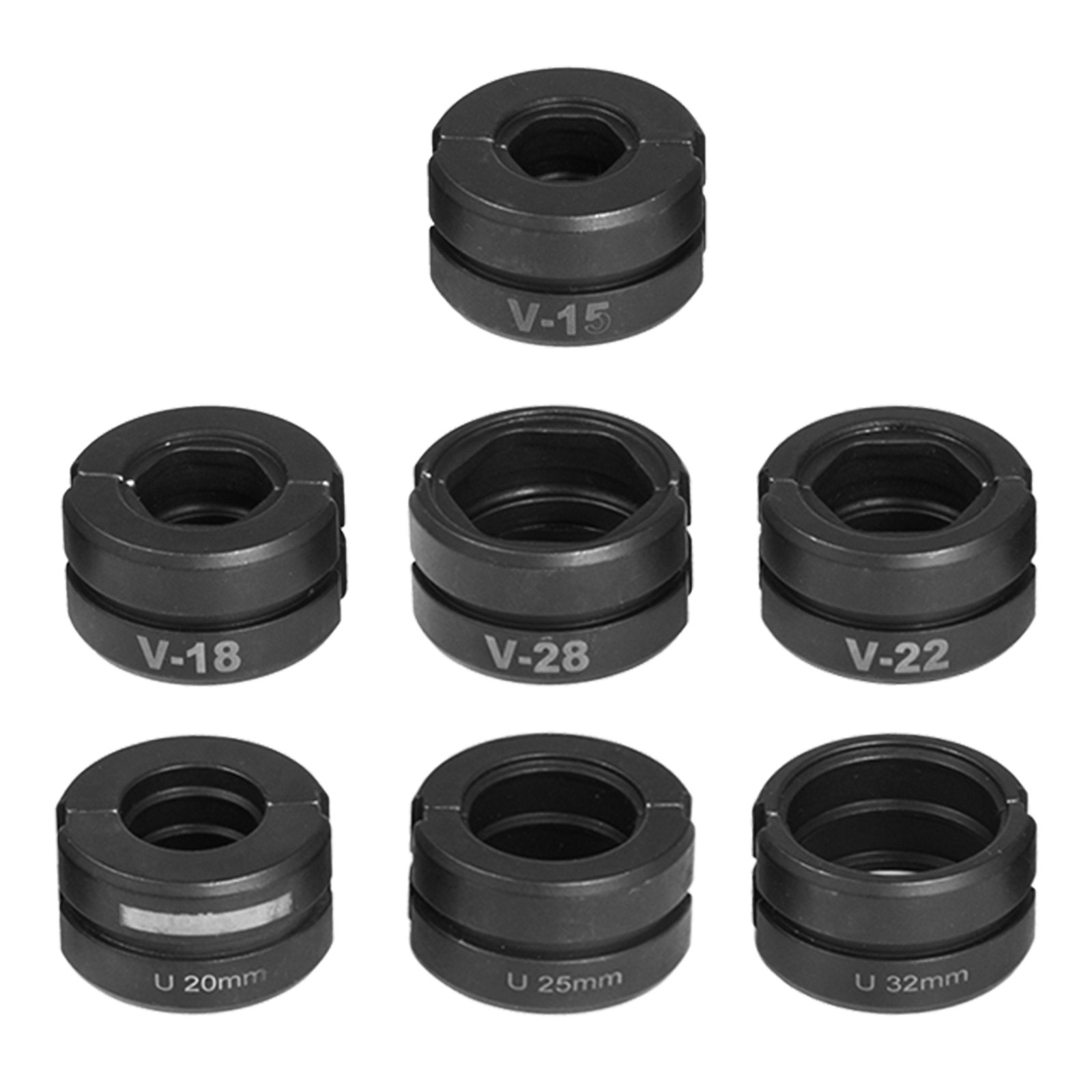 VEVOR Presszange U/V-Kontur Rohrpresszange für PEX-/Kupfer-/Verbundrohr U16-32 V15-28