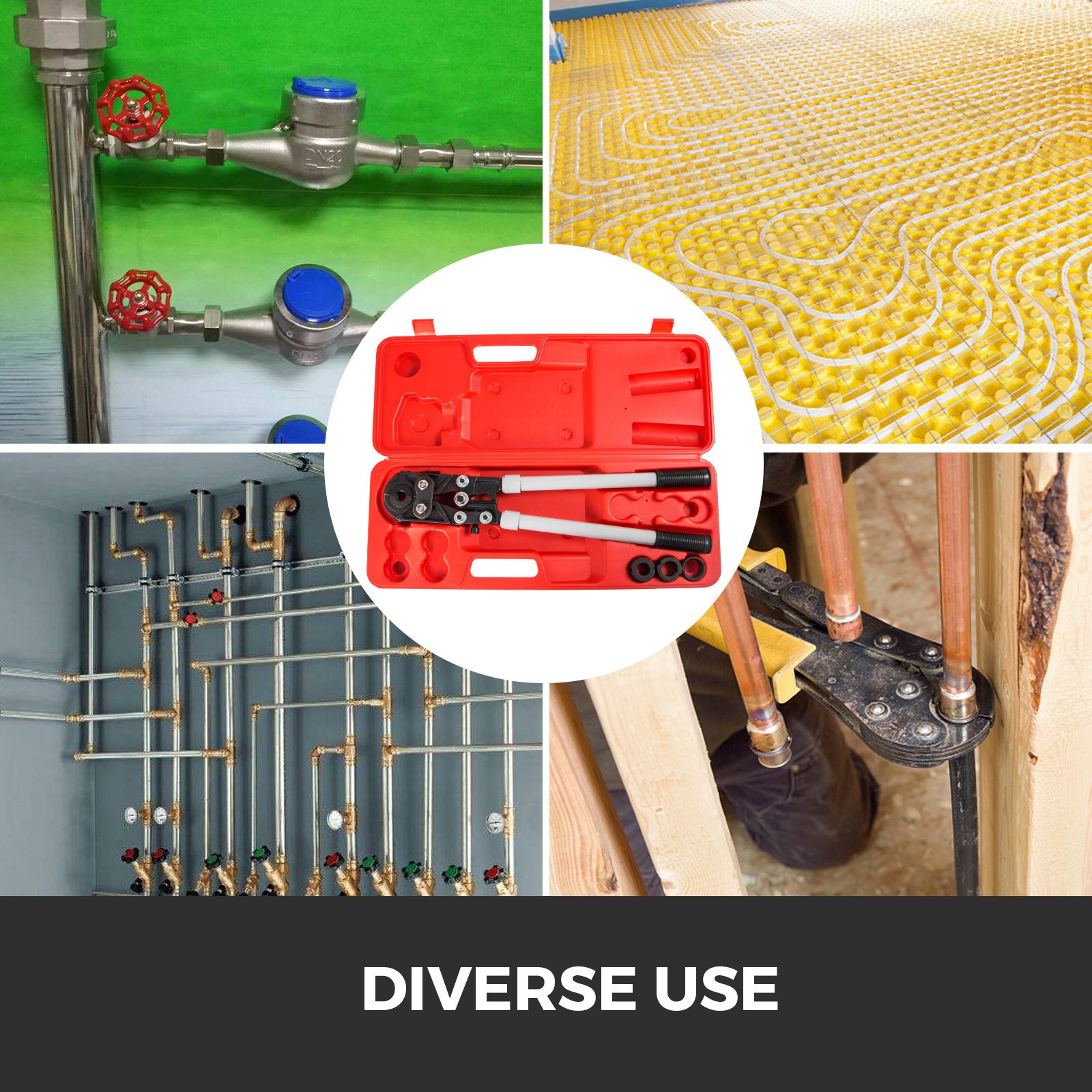 Presszange U-Kontur Rohrpresszange für PEX/Kupfer/Verbundrohr U16-32