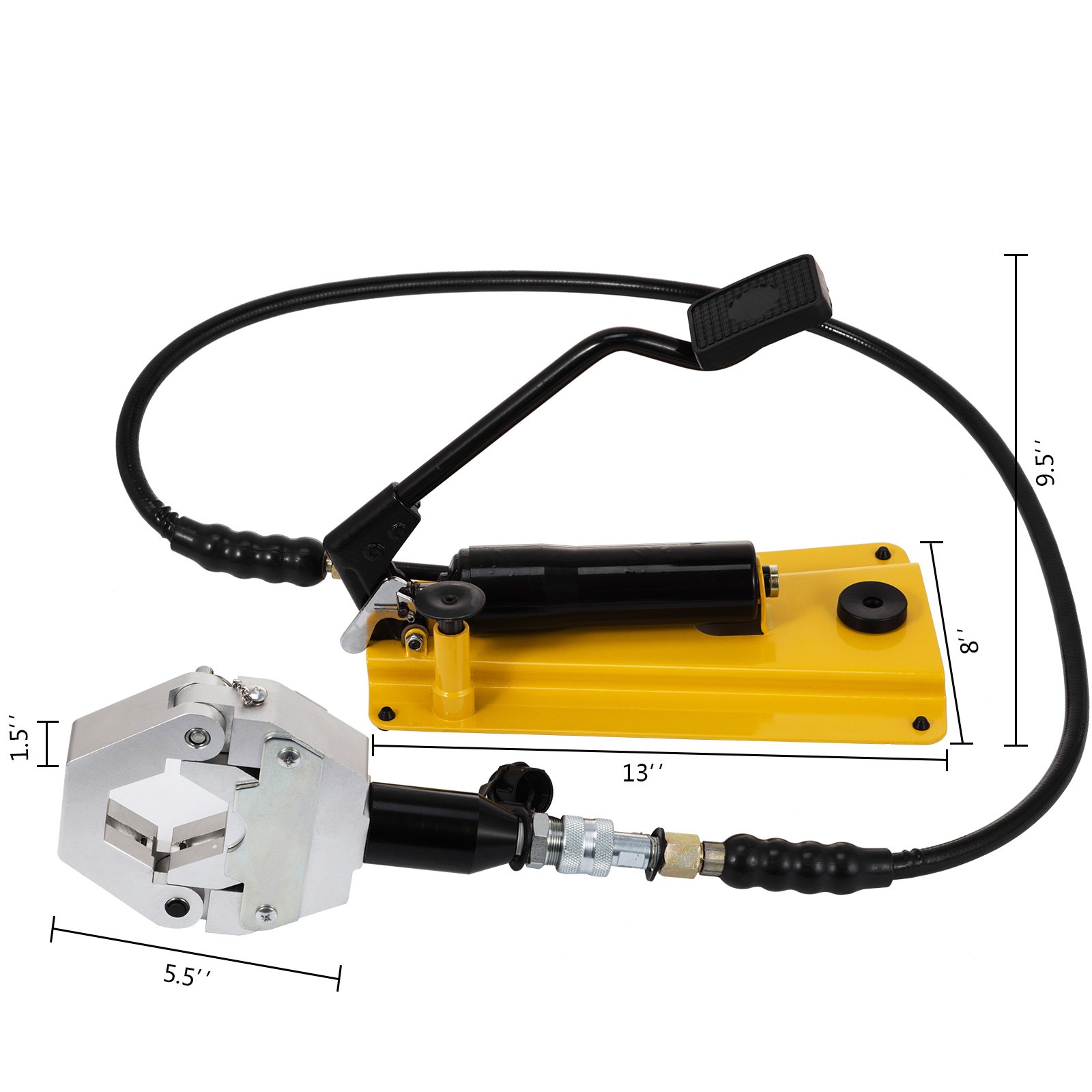 Hydraulik Schlauch Crimper Mit Pedalpumpe 6 Dies Klimaanlage Crimpzange Handheld