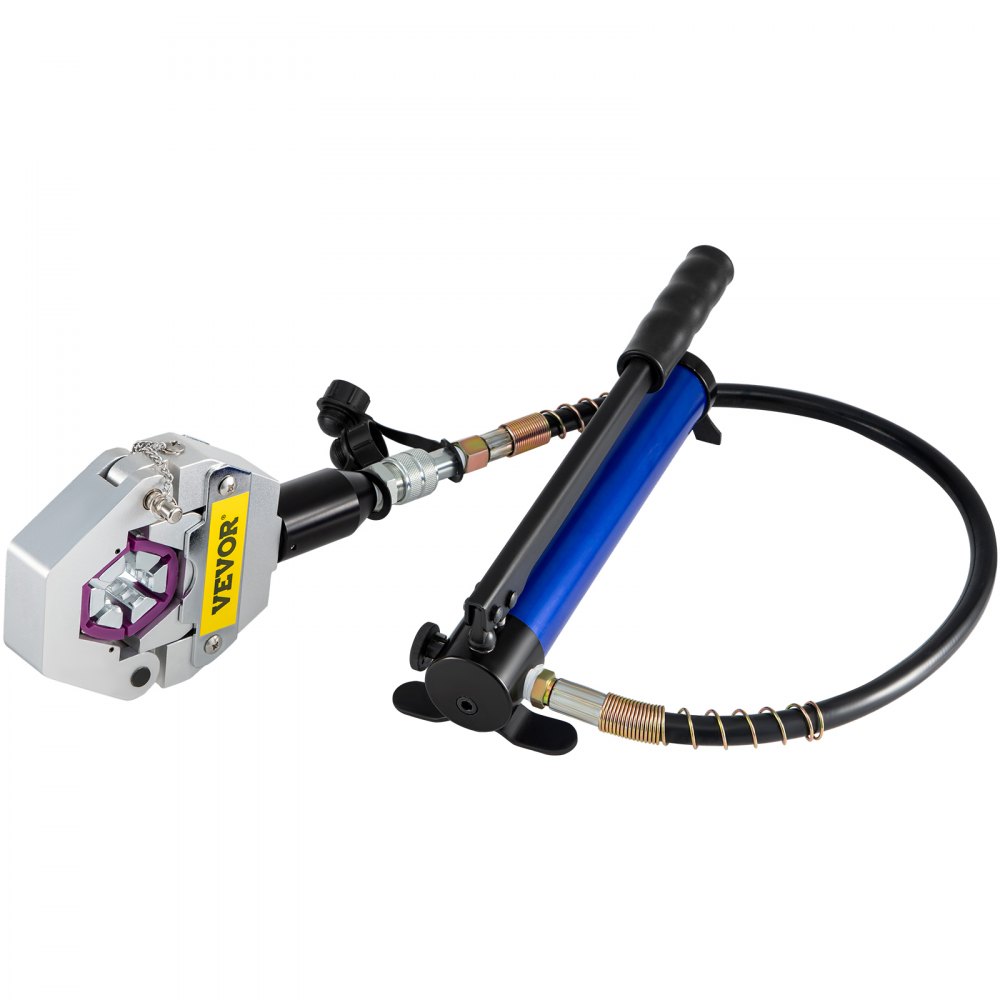 VEVOR Manually Operated AC Hose Crimping Tool FS-7842B Split Crimp Kit for Hydraulic Hoses Manual Piston Valve for Repairing Aluminum Pump Air Conditioners with 7 Dies Complete Set Hand-Guided AC Hose