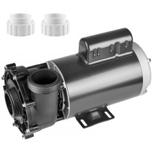 VEVOR Spa-pumpe Mit Zwei Geschwindigkeiten, 56-rahmen-whirlpool-pumpe, 1600 W / 39 m³/h / 15 M Hohe Geschwindigkeit Oder 400 W / 19 m³/h / 3,9 M Niedrige Geschwindigkeit, 2 Zoll/5,6 Cm-anschlüsse, 90° Drehbare Schnittstelle, Auslaufschutz, Überhitzungsschutz, Automatischer Abschaltschutz Für Spas Zu Hause, Spas Im Freien, Unterirdische Spas