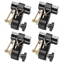 VEVOR Spanngurte für Leitergestell, 47,5–50,8 mm, schwarze Rundrohrbefestigung, 38 mm x 2,25 m, Ratschengurte mit doppelten J-Haken, 226,8 kg Traglast, mit Schnallenverschluss (4er-Pack)