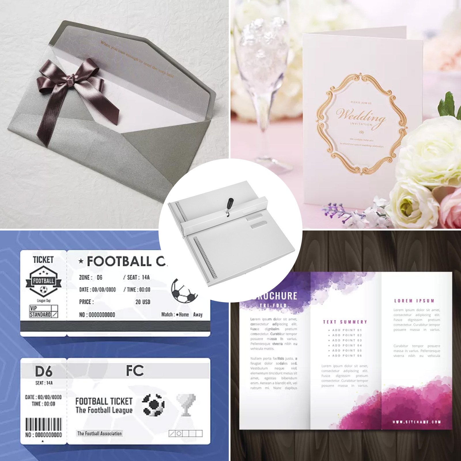 Vevor Manuell Nutmaschine Rillmaschine Rückenstütze Papier Falzmaschine 540 Mm