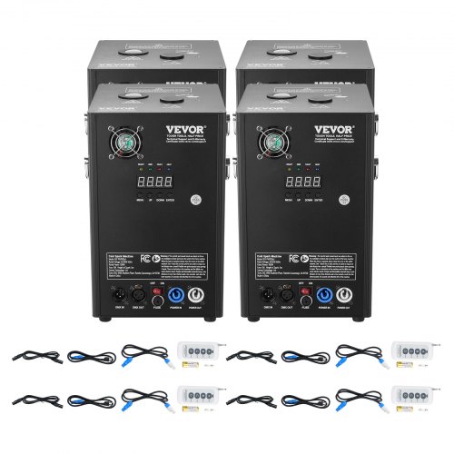VEVOR 4x Funkenmaschine 700 W Pyrotechnikmaschine Aluminiumlegierung DMX Controller Einstellbar 2–5m Cold Spark Machine 7 min pro Nachladen Ideal für Hochzeit, DJ Show, Partys