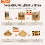 VEVOR Ferninfrarot-Holzsauna, Sauna-Spa für Zuhause, für 3 bis 4 Personen, Niedrige EMF-Ferninfrarot-Sauna aus Hemlockholz mit gehärteter Glastür & Bluetooth-Lautsprechern & Farblichttherapie, 2470 W für den Innenbereich