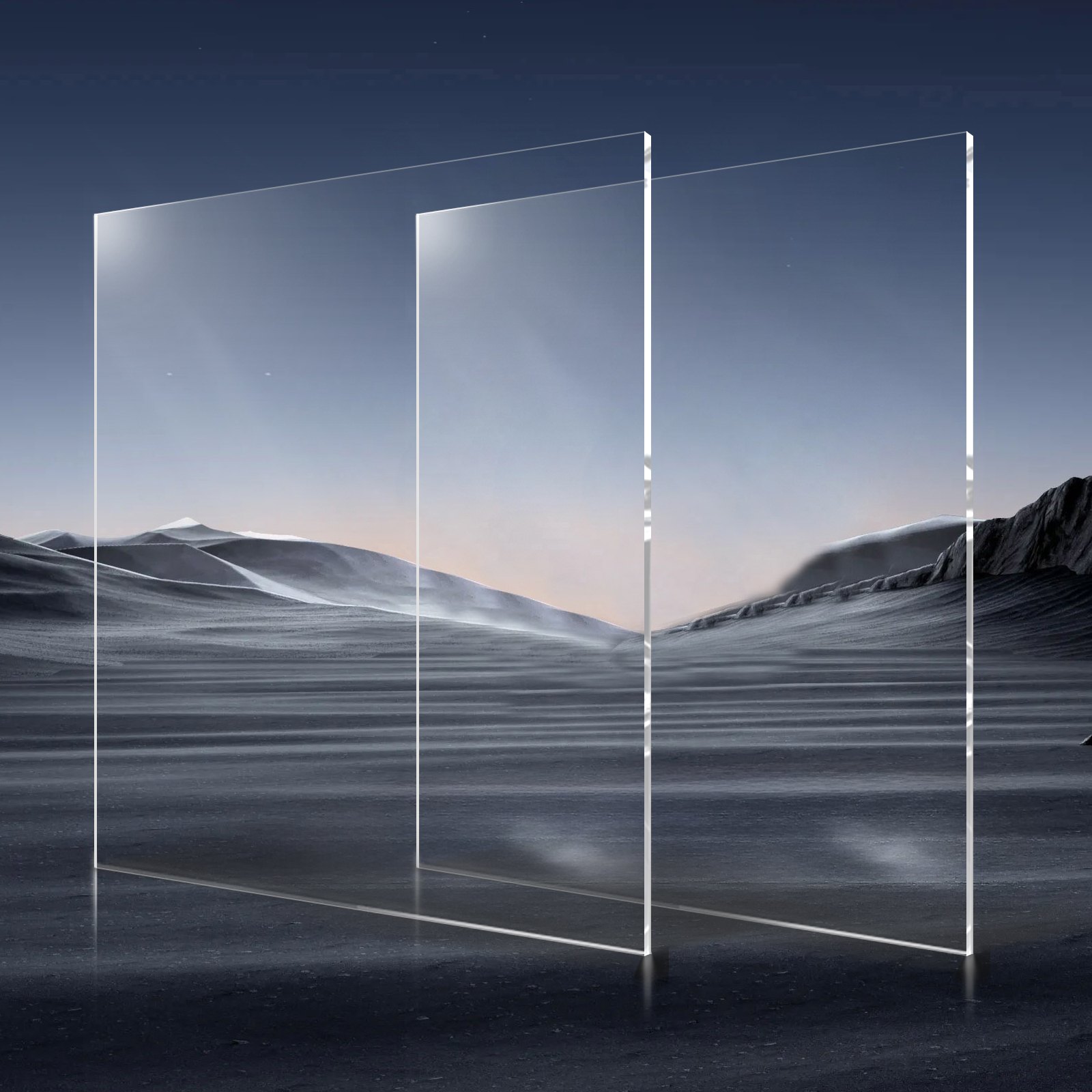 VEVOR Plexiglas-Acrylplatte, 2er-Set Kunststoffplatten, 610x914 mm, 6 mm dick, transparentes Kunststoffglas für Bastelprojekte, Ersatzglas für Bilderrahmen, DIY-Display, leicht zu schneiden