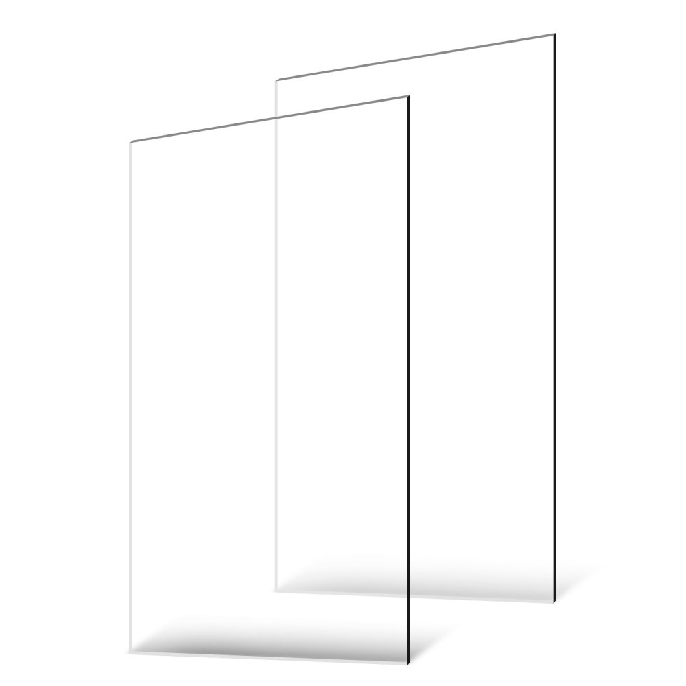 VEVOR Plexiglas-Acrylplatten, 2er-Set Kunststoffplatten, 610x1219mm, 3 mm dick, klares, gegossenes Kunststoffglas für Bastelprojekte, Ersatzglas für Bilderrahmen, DIY-Display, leicht zu schneiden