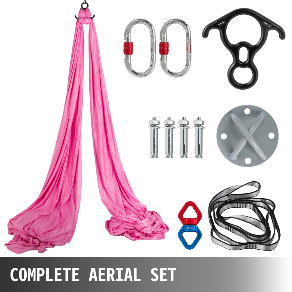 Aerial Silks Fabric Luft Yoga Seidenset Yoga Hängematte Lufttanz Rosa 10x2.8M