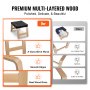 VEVOR Yoga Kopfstandbank Inversionsstuhl 136 kg Tragkraft für das Familien-Fitnessstudio, Kopfstandtrainer mit Holzrahmen und PU Polster, Stand-Yoga-Hocker für Kraft- und Gleichgewichtstraining