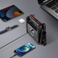VEVOR Starthilfe Powerbank, 4000 A Spitze, Auto Starthilfe, Batterie-Booster mit Luftkompressor, Starthilfekabel, LCD-Display, LED, Lithium-Starthilfebox für alle Benzin-/bis zu 10 l Dieselmotoren