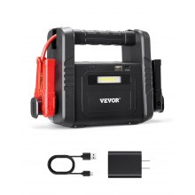 VEVOR Auto Kfz Starthilfe 4000A 88,8Wh Lithium-Booster Auto Starthilfe Powerbank