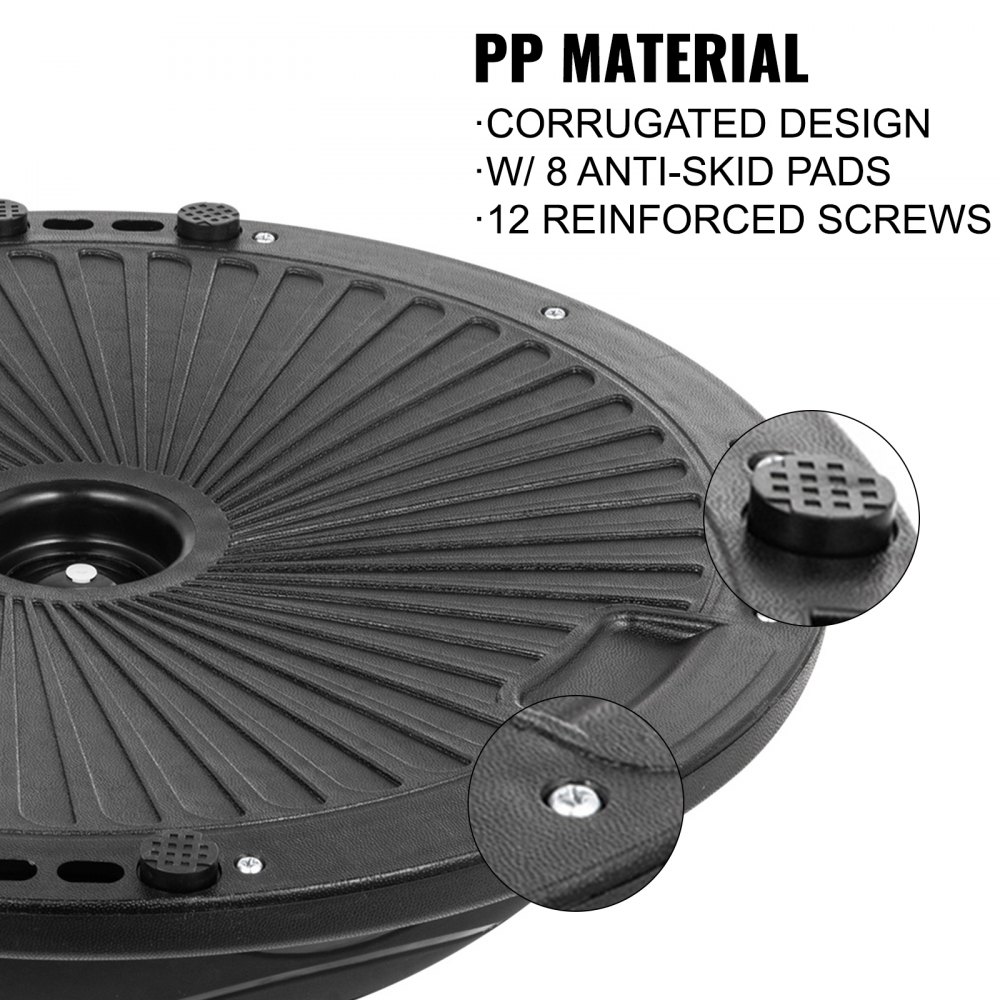 VEVOR Balance Ball Half Ball Balance Trainer Balance Trainer Krafttraining Balance Yoga Belastbarkeit Bis zu 500 KG Balance Bälle Fitness Übung mit Pumpe(Schwarz)