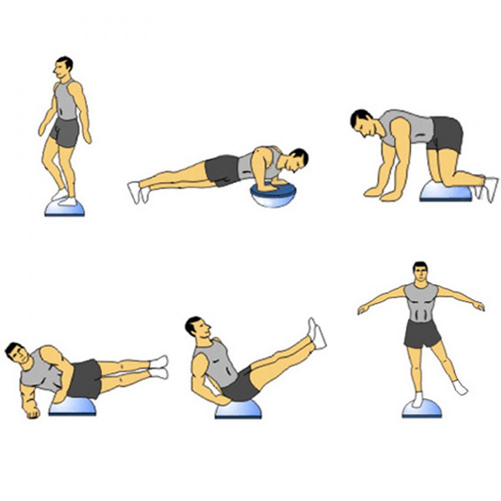 VEVOR Balance Ball Half Ball Balance Trainer Balance Trainer Krafttraining Balance Yoga Belastbarkeit Bis zu 500 KG Balance Bälle Fitness Übung mit Pumpe(Schwarz)