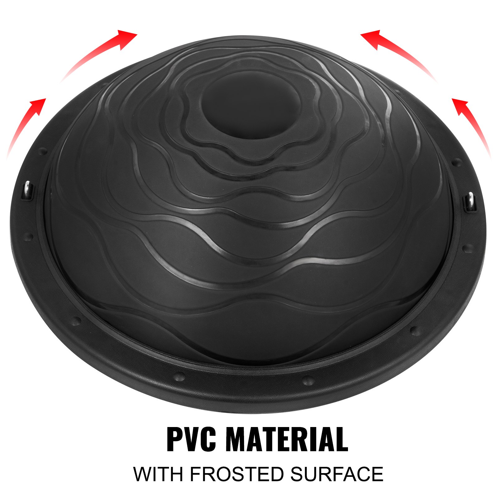 VEVOR Balance Ball Half Ball Balance Trainer Balance Trainer Krafttraining Balance Yoga Belastbarkeit Bis zu 500 KG Balance Bälle Fitness Übung mit Pumpe(Schwarz)