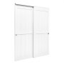 VEVOR Schiebetür Komplettset 2-tlg. 1524 mm (Doppeltür 787 mm) x 2032 mm, für Schränke Schlafzimmer Garderoben, Ganzholzkonstruktion mit Montageschienen & Bodenführung, Stilvoll & Platzsparend