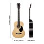 VEVOR Dreadnought Akustik Gitarre 36 in / 914,4 mm Anfängerpaket mit Gigbag Natur