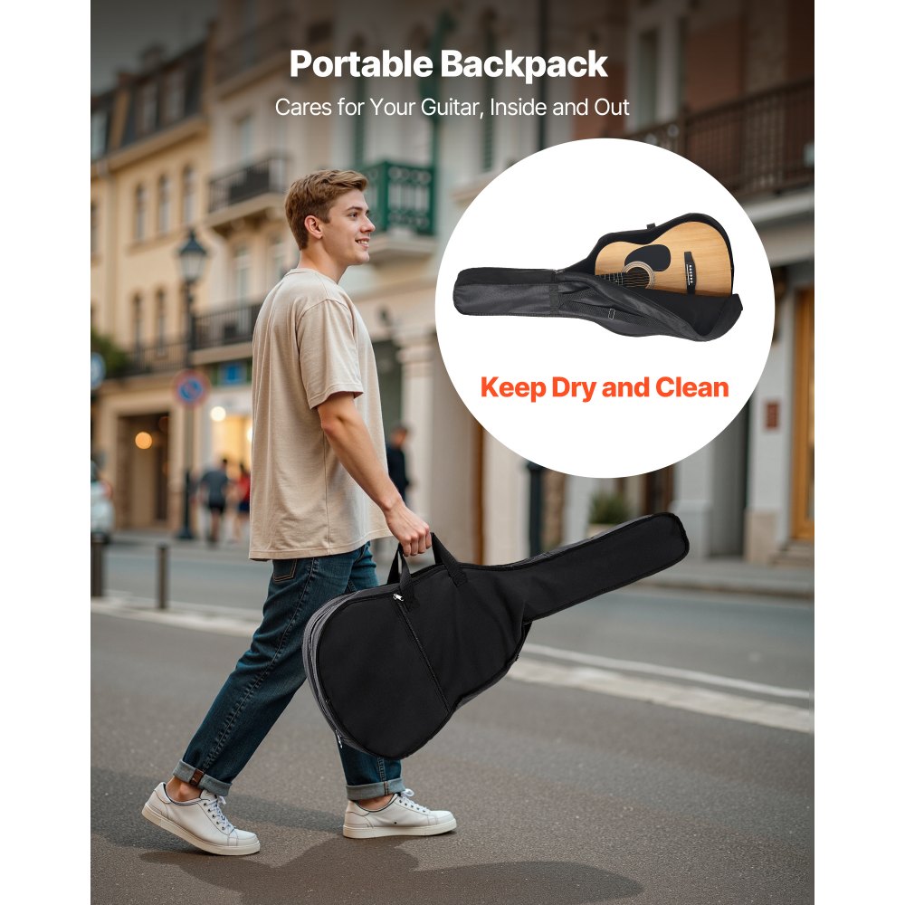 VEVOR Dreadnought Akustik Gitarre 39 in / 990,6 mm Anfängerpaket für Erwachsene Natur