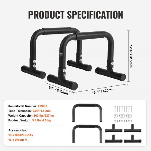 Calestetic Equipment VEVOR Dip-Stange Dip-Ständer-Station Höhenverstellbar 200 Parallettes Calisthenics