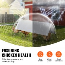 VEVOR Hühnertunnel, 400 x 100 x 61,5 cm (L x B x H) Hühnerkäfig für den Hof, tragbare Hühnertunnel für draußen mit Eckrahmen, Hühnerstall-Auslauf, geeignet für Hühner, Enten, Kaninchen