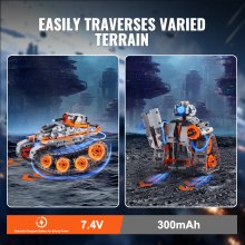 VEVOR STEM Bauspielzeug Kinder 5 in 1 App & Fernbedienung Auto/Roboter 554 Stk.