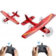 VEVOR RC Flugzeug Spielzeug Kinder EPP 2,4 GHz Fernbedienung 2 Batterien Rot