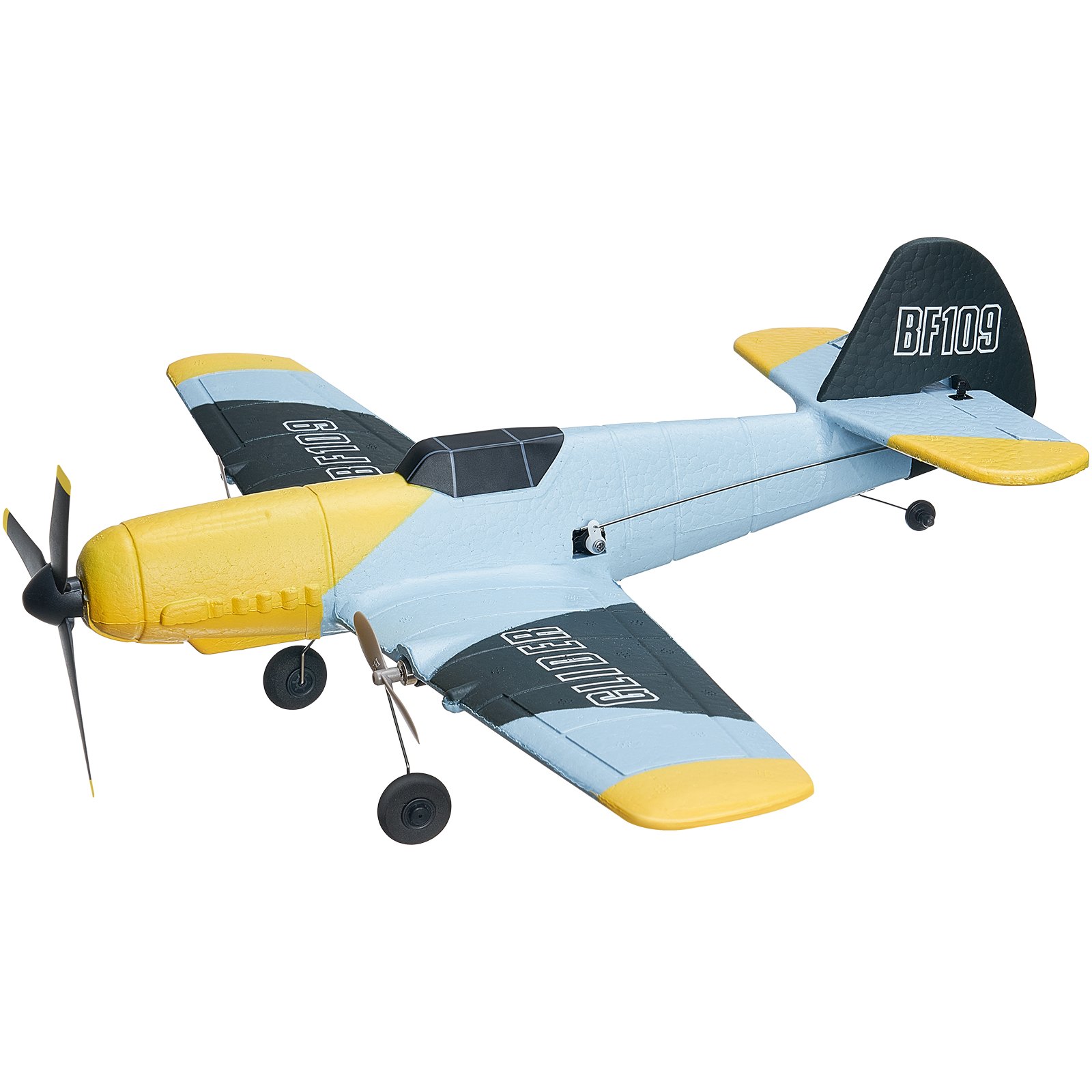 VEVOR RC airplane, 2.4 GHz 3-channel remote control airplane with 6-axis gyro stabilizer, ready-to-fly fighter jet toy with 2 batteries, easy-to-fly RC glider for adults, children, beginners and boys