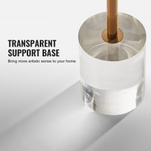 VEVOR Durchsichtiger Acryl-Beistelltisch, Acryl-Beistelltisch mit Solider Basis,  φ302 x 20 mm Runde Tischplatte, 543 mm Hoch, für Kaffee, Getränke, Essen, Snacks, Geeignet für Wohnzimmer, Esszimmer