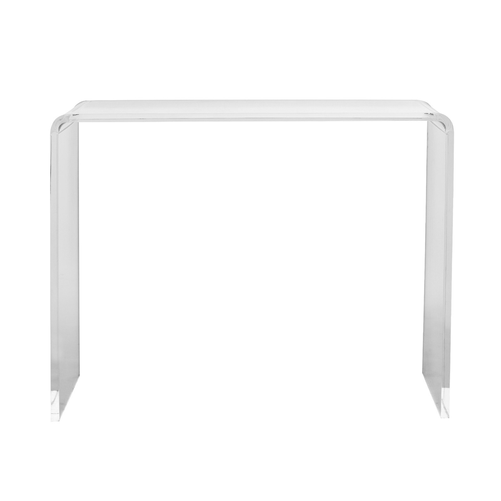 VEVOR U-shaped side table 964 x 381 x 740 mm, U-shaped acrylic table side table, transparent coffee table for drinks, food, snacks, used in living room, bedroom, study etc.