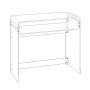 VEVOR Acryltisch Schreibtisch 2-stufiger, durchsichtiger Eingangtisch mit Ablage, moderner rechteckiger Computertisch, dicker Schreibtisch für Schlafzimmer Büro Wohnzimmer 40 x 85 x 75 cm