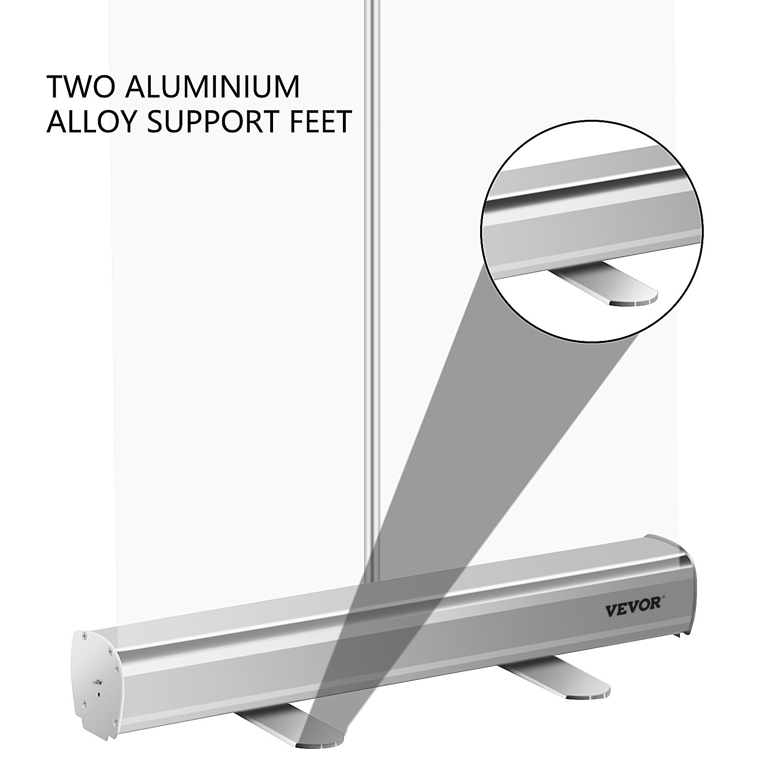 Vevor Bodenstehender Nieschutz Roll Up Transparent 61x200 Cm Tragbares Banner