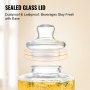 VEVOR 10 L Getränkespender für Partys, Saftspender aus Glas mit Ständer, Zapfhahn aus Edelstahl, Eistee-Limonadensaft-Wasserspender, für Restaurants, Hotels, Partys