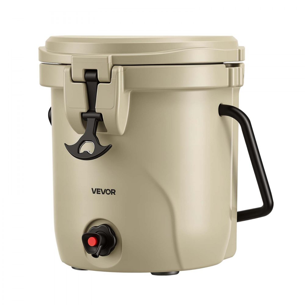 VEVOR Insulated Beverage Dispenser 13 Liters Hot and Cold Beverage Server, for Camping Outdoor Events Parties, Leakproof Ice Water Drink Cooler, with Easy Pour Spigot, Latched Lid, Portable Handle