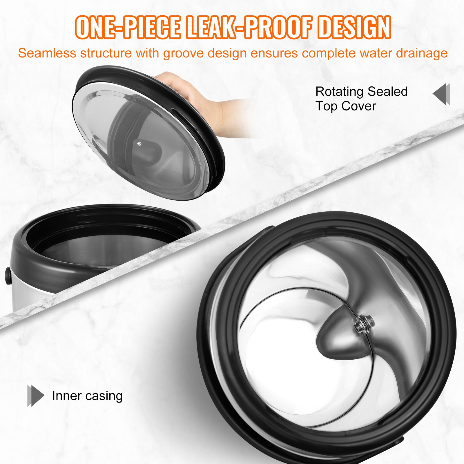 VEVOR Heiß- und Kaltgetränkespender Getränkespender 6 L, Edelstahl Heiß- und Kaltwasserbrunnen Großer Getränkespender mit Zapfen für Kaffee, Kalte Milch, Wasser, Saft usw. Isolierkanne 1-2 Personen