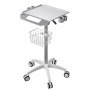 VEVOR Medizinwagen 30 kg Laborwagen Medizinischer Servicewagen 915–1125 mm, für Klinik Krankenhaus Labor, Pneumatischer Lift, Höhenverstellbar, Rollwagen mit Aufbewahrungskorb, 360° Schwenkbaren Rädern