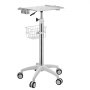 VEVOR Medizinwagen 30 kg Laborwagen Medizinischer Servicewagen 915–1125 mm, für Klinik Krankenhaus Labor, Pneumatischer Lift, Höhenverstellbar, Rollwagen mit Aufbewahrungskorb, 360° Schwenkbaren Rädern