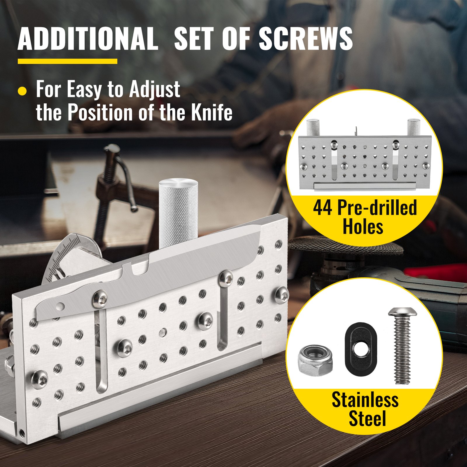 VEVOR Gürtelschleifmesser Jigmesserherstellung Winkelschleifführung 7-3/4'' – Normal